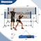 Portable Adjustable Badminton Net Post with Storage Bag and Nonslip Feet